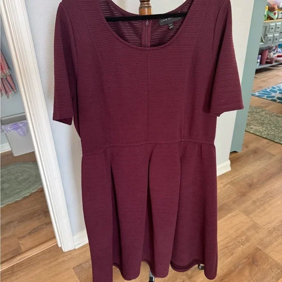 lane bryant burgundy dress Size 26/28 LANE BRYANT Burgundy Dress  Back by Popular Demand Consignment  inc